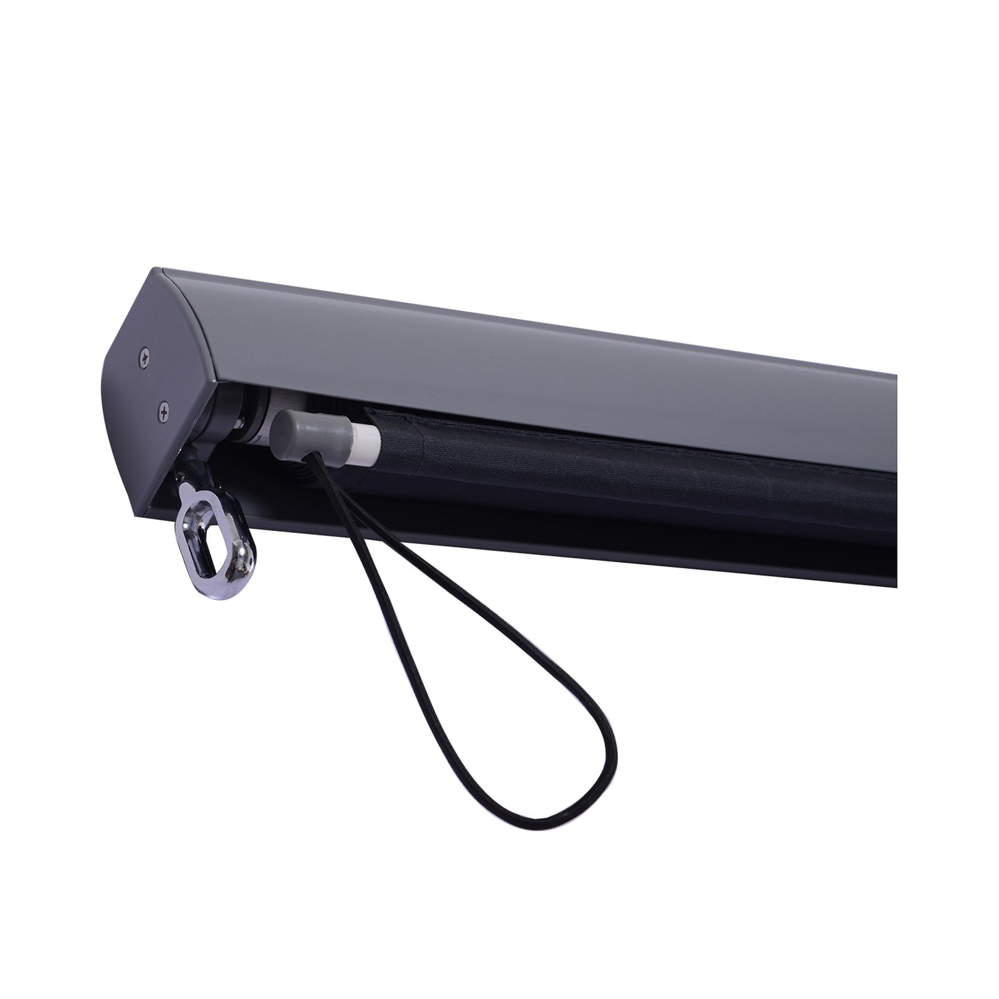 Balcony awning – Polyester aluminium, 120x200cm, wind protection