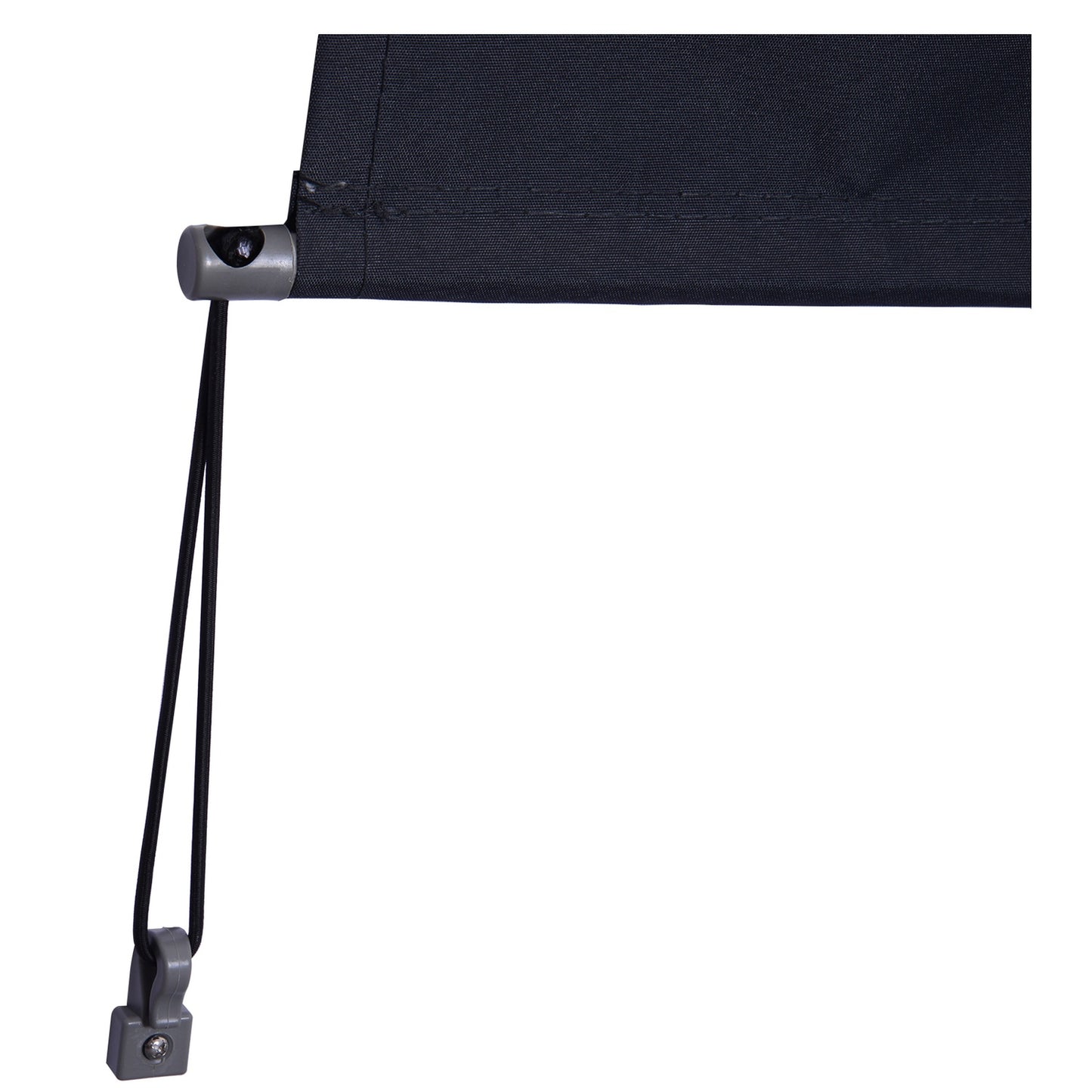 Balcony awning – Polyester aluminium, 120x200cm, wind protection