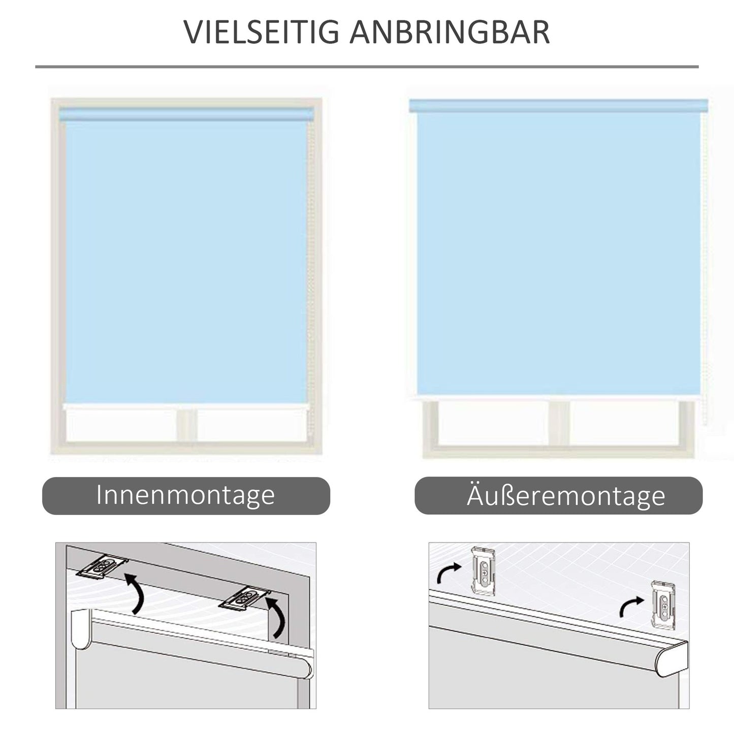 Creamy white Balcony awning - Hand crank, Wind protection, 120x200 Cm