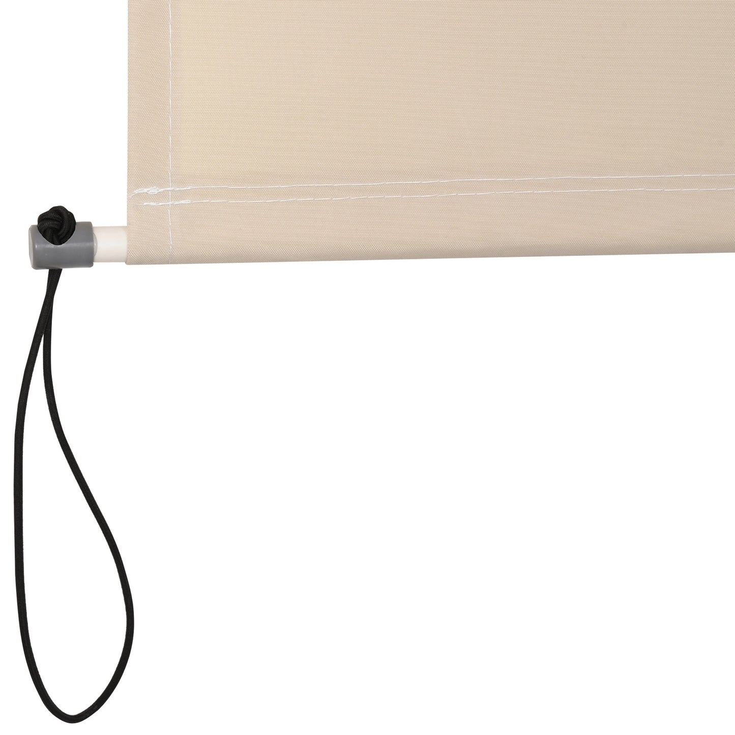 Creamy white Balcony awning - Hand crank, Wind protection, 120x200 Cm