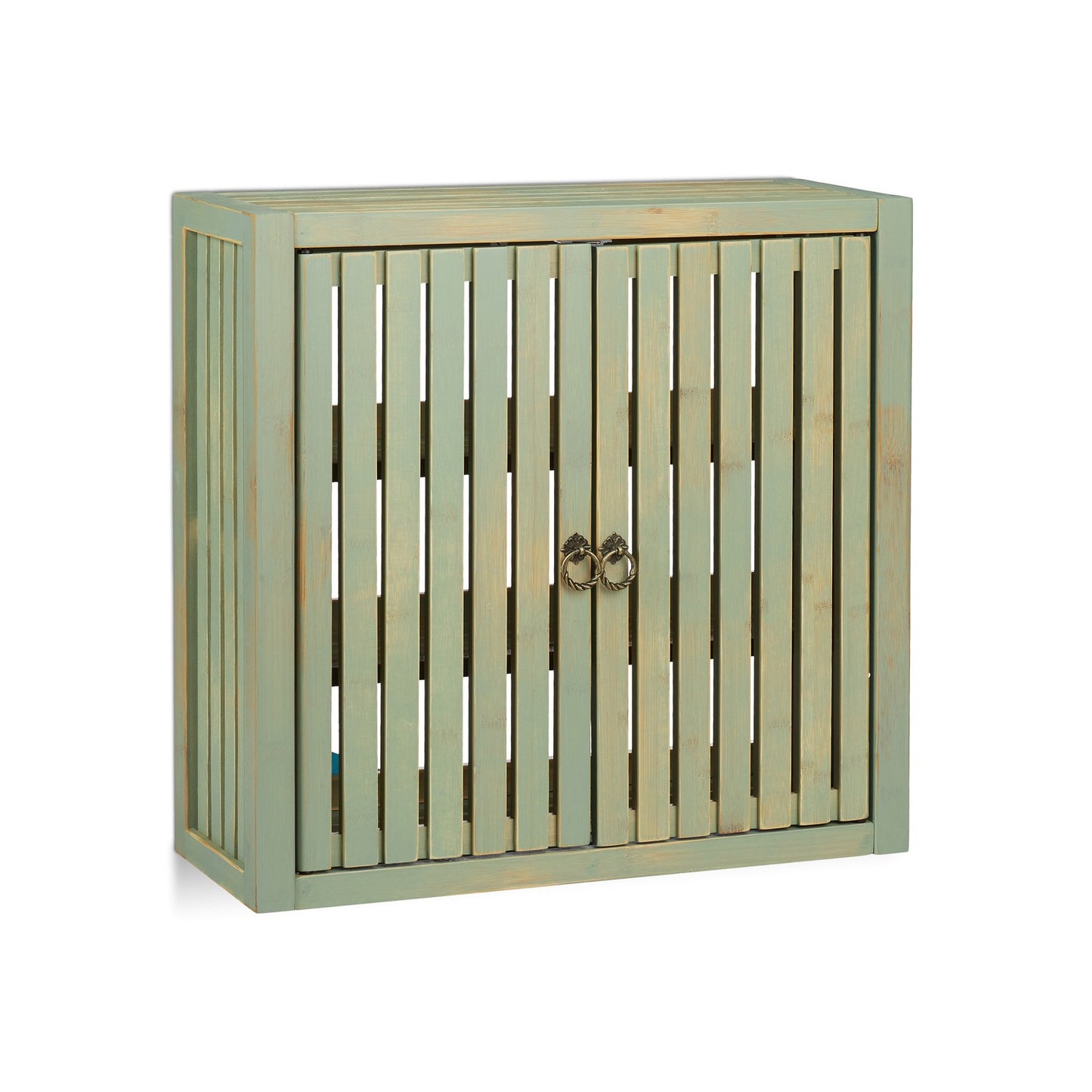 Vintage Bamboo Wall Cabinet