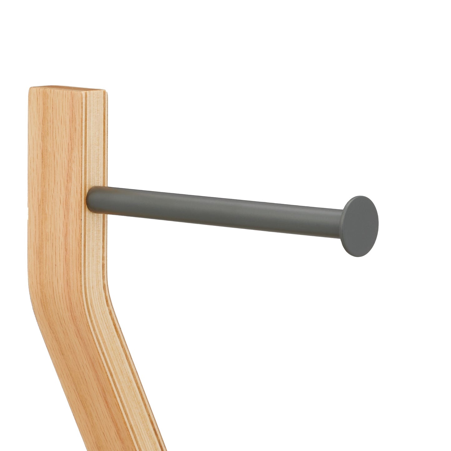 WC chair in gray & wood look