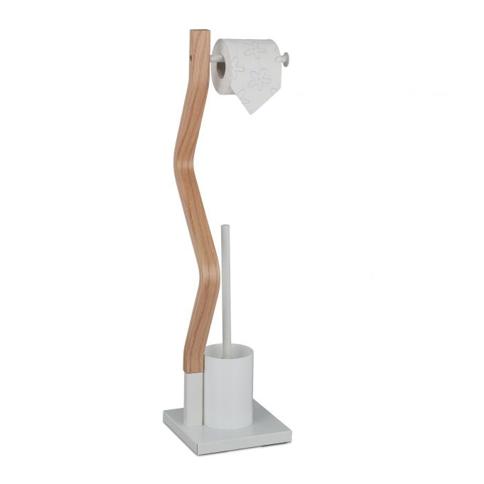 WC chair steel & wood look