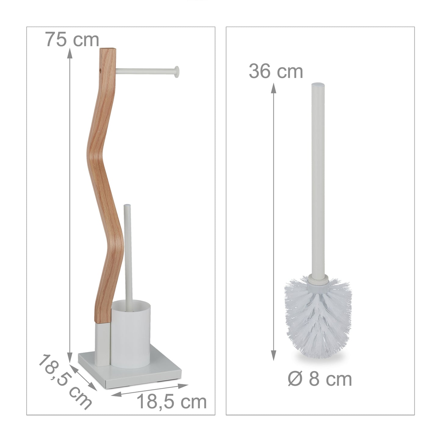 WC chair steel & wood look