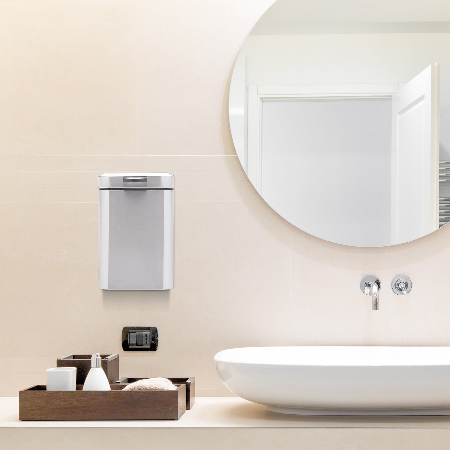 Wall Mounted Bathroom Bin 3 Litres