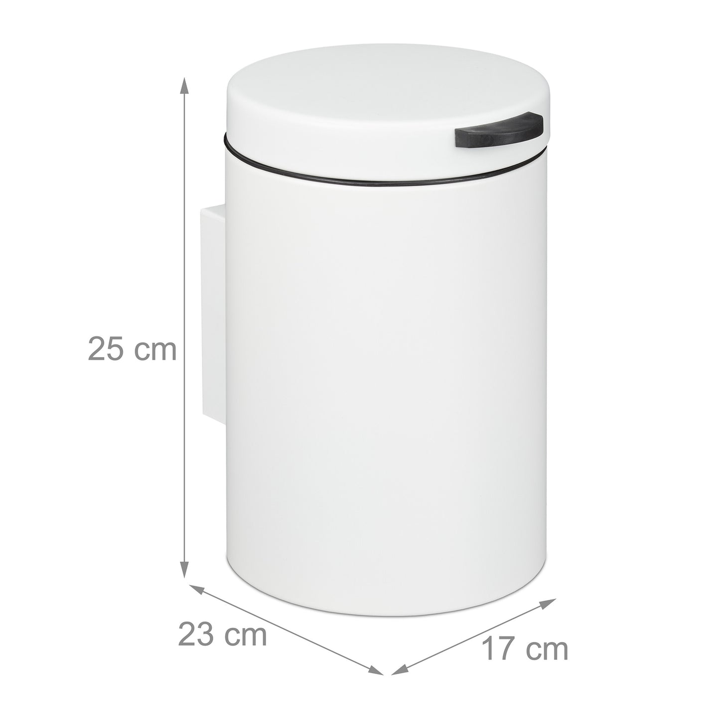 Wall Mounted Bathroom Bin 3 Litres