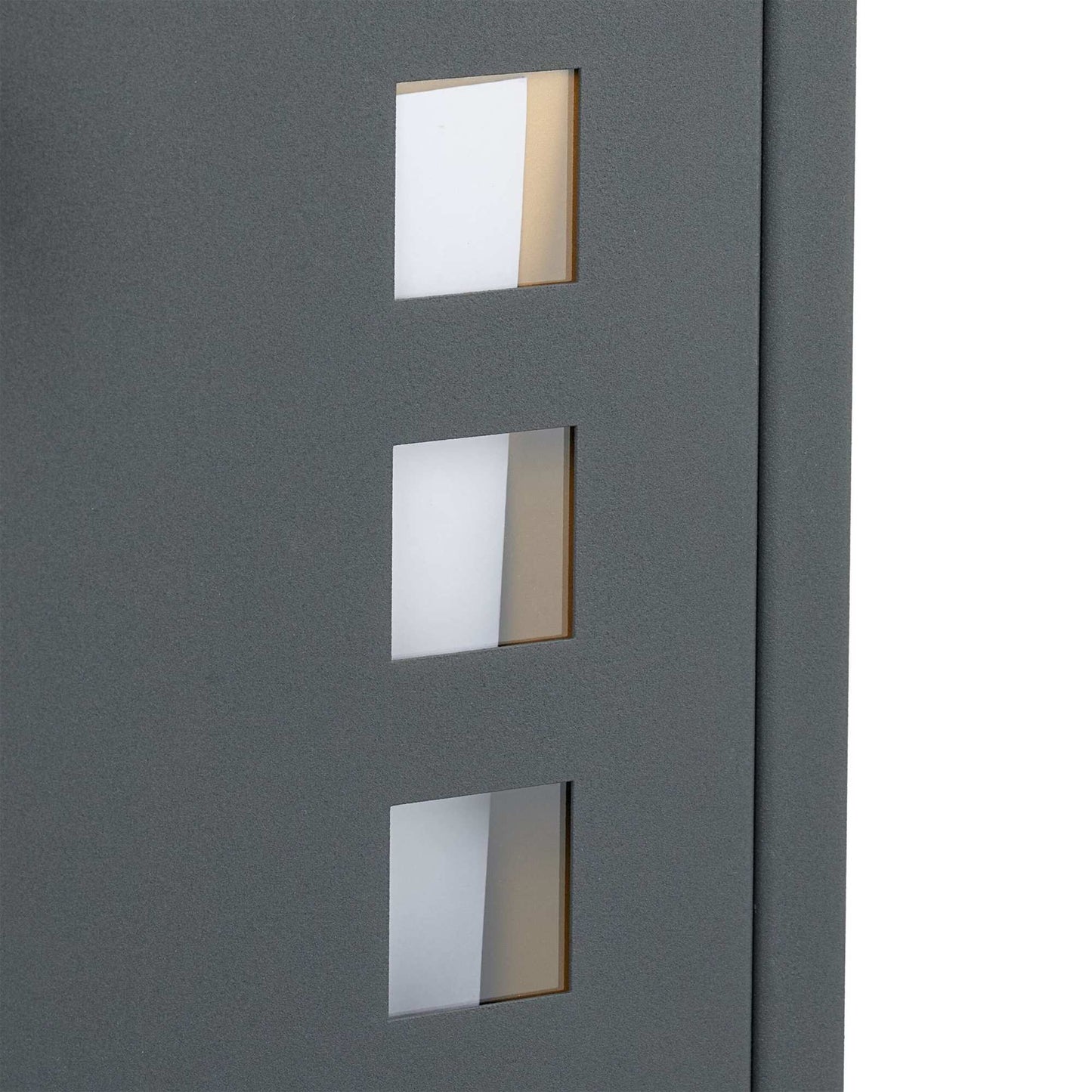 Wall-Mounted Iron Letterbox with Viewing Windows