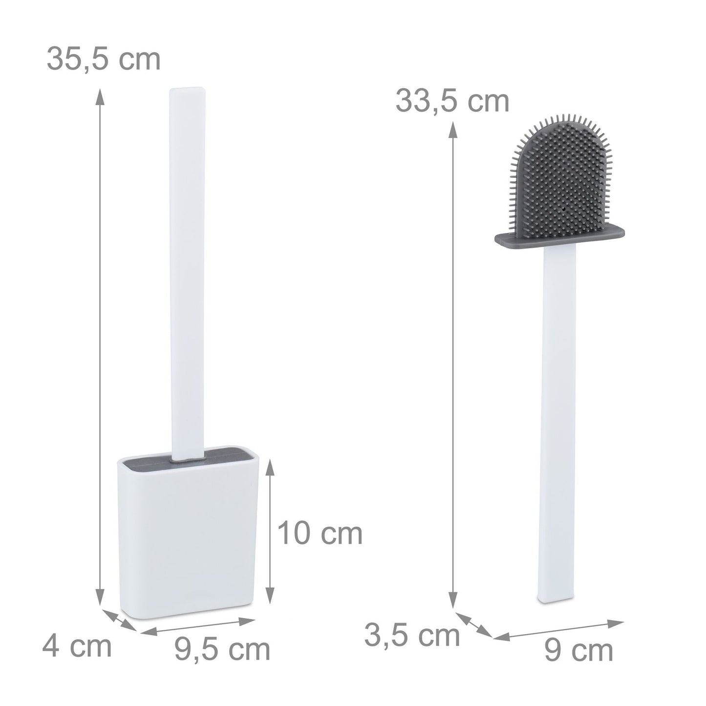 Wall-Mounted Toilet Brush Set with Holder