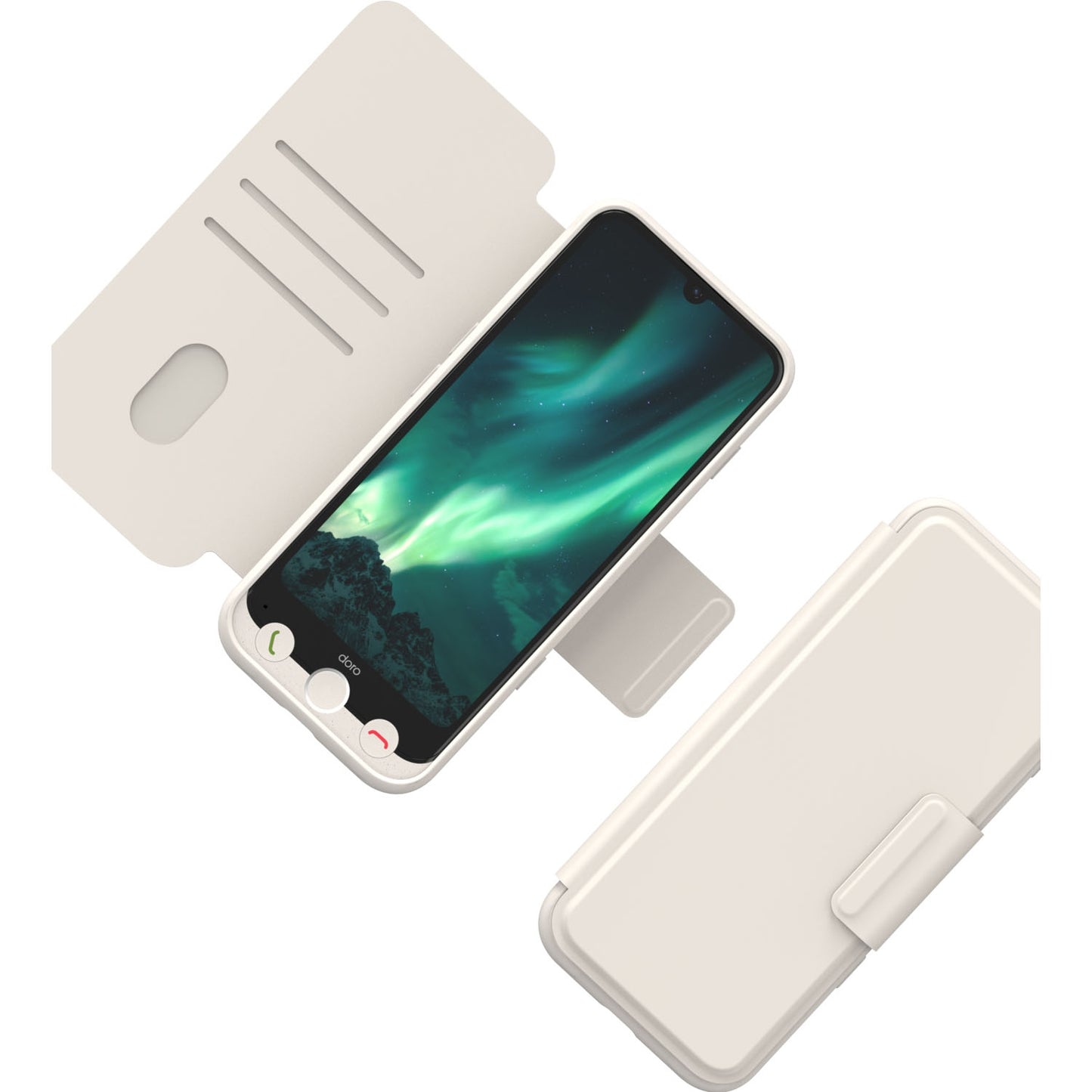 Wallet case Aurora A31 Bone-white