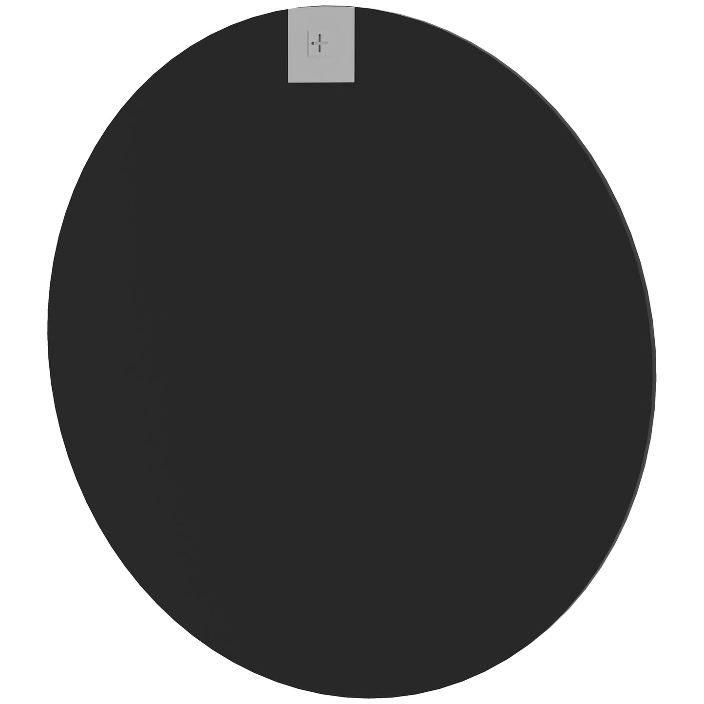 Round black wall mirror - 60x60 cm, Aluminum frame