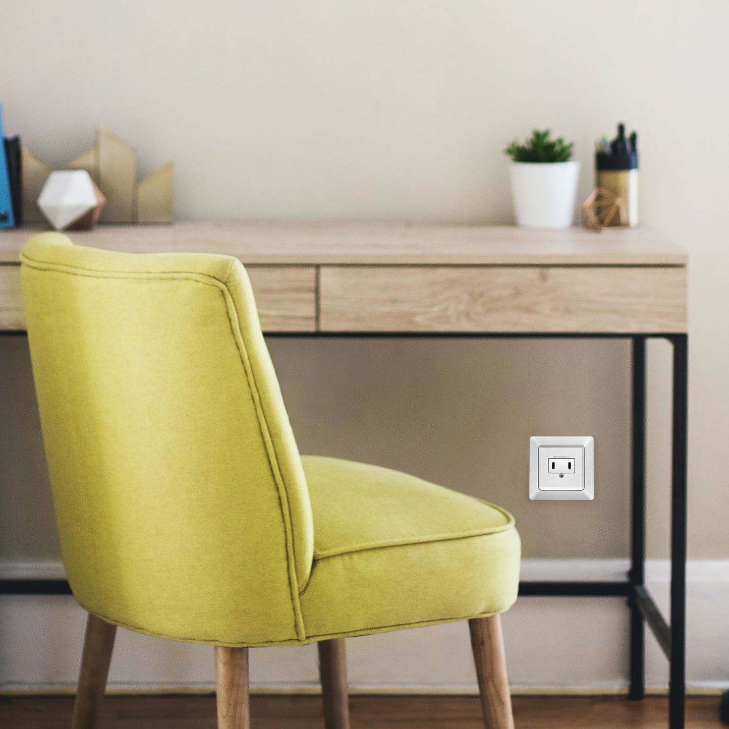 Wall outlet with 2xUSB-C PD 25W