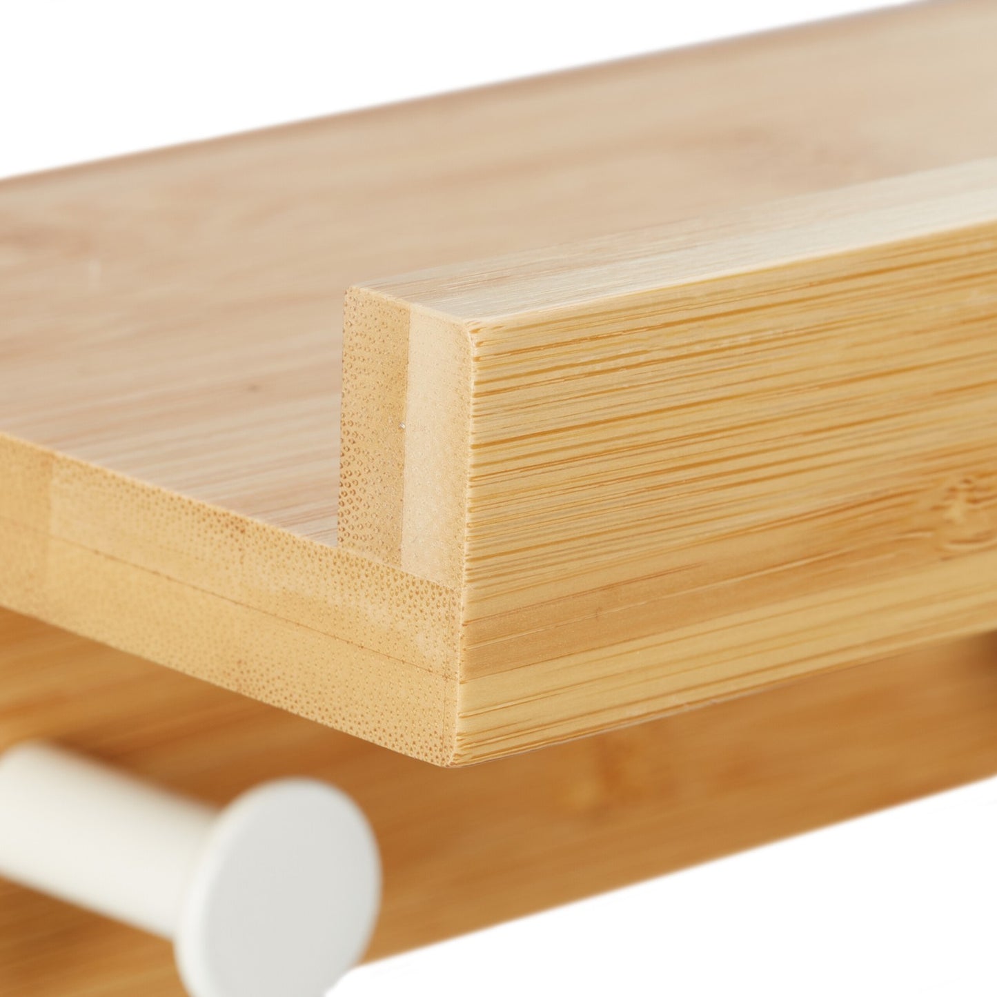 Wall shelf with 3 hooks