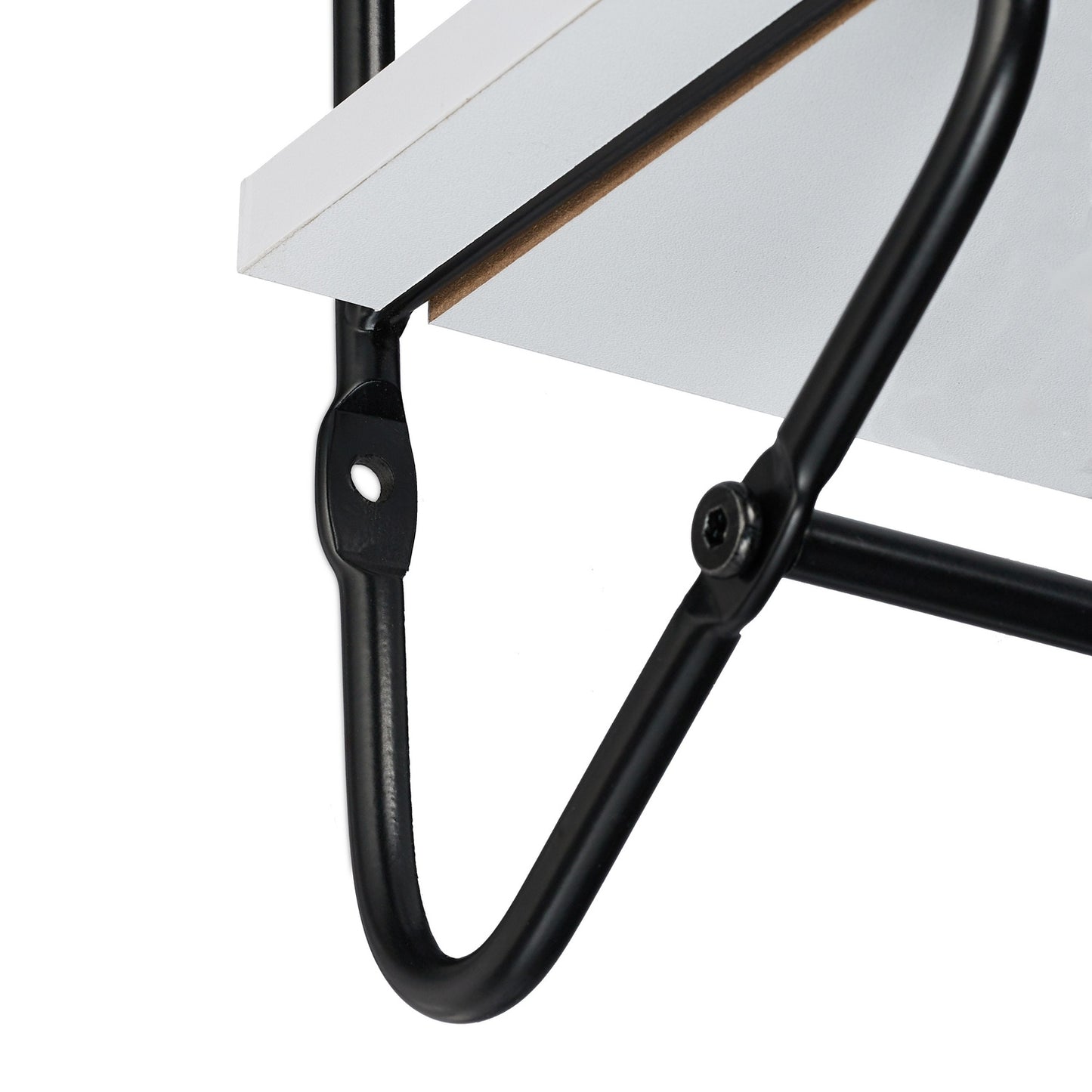 Wall shelf with hook bar