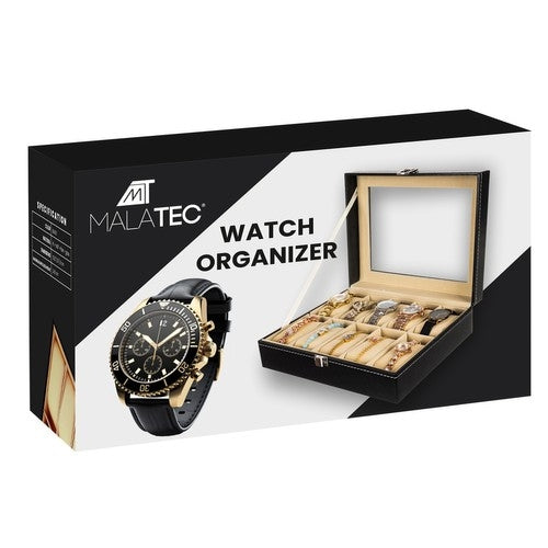 Watch organizer with 10 compartments