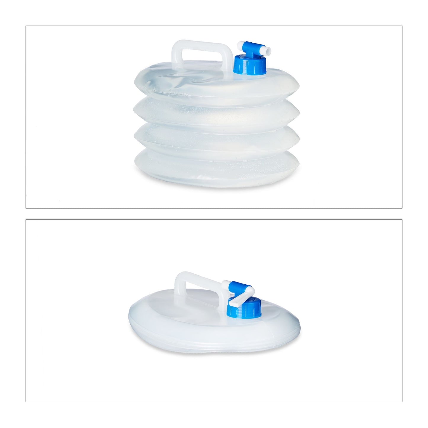 Water bottle collapsible in sets of 4 oval