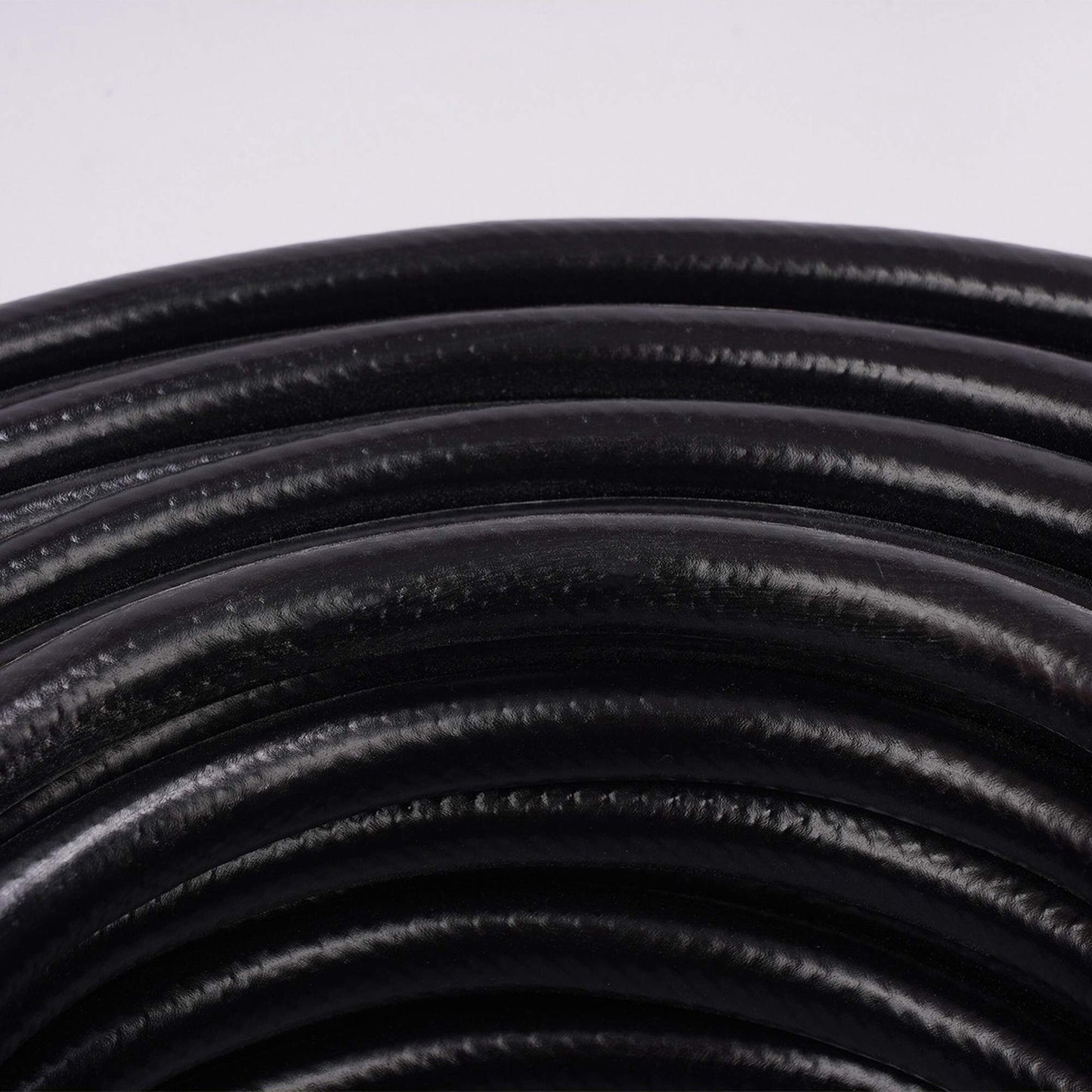 Weatherproof Black Garden Hose, UV-Resistant, 1/2" Fittings