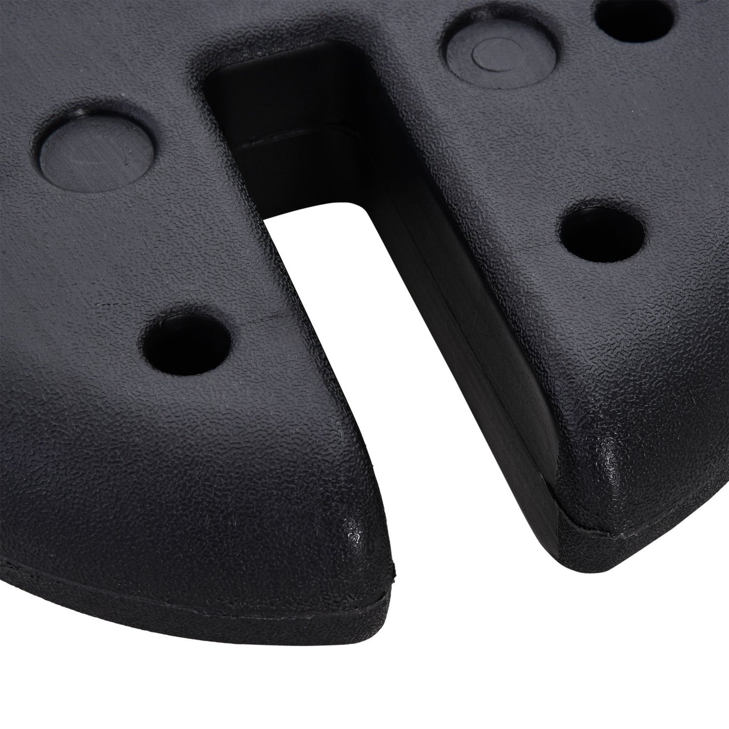 Party tent weight – Fillable up to 5 kg, black HDPE, Ø25x6 Cm