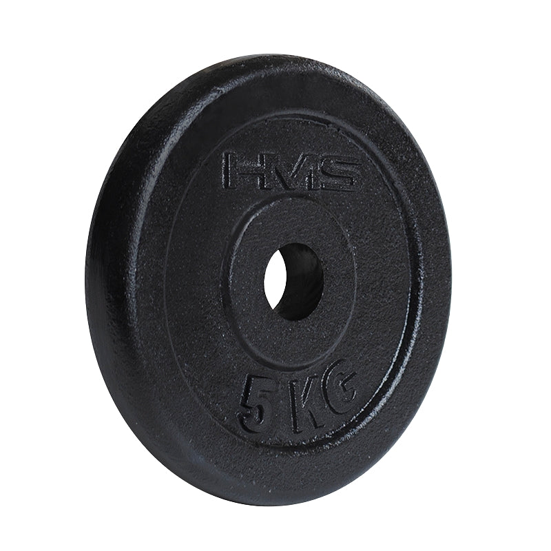Weight Plate 5 kg, Black – Ideal for Strength Training