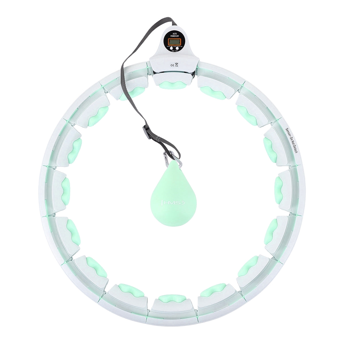 Weighted Green Hula Hoop with Counter