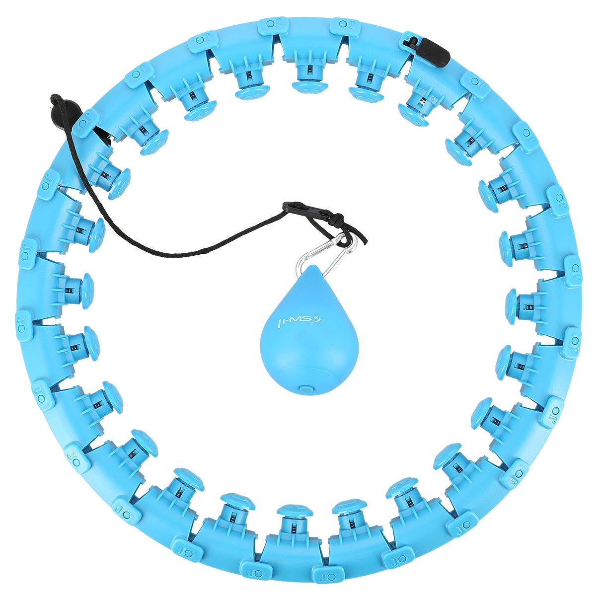 Weighted Hula Hoop, Blue – Fitness Exercise Equipment