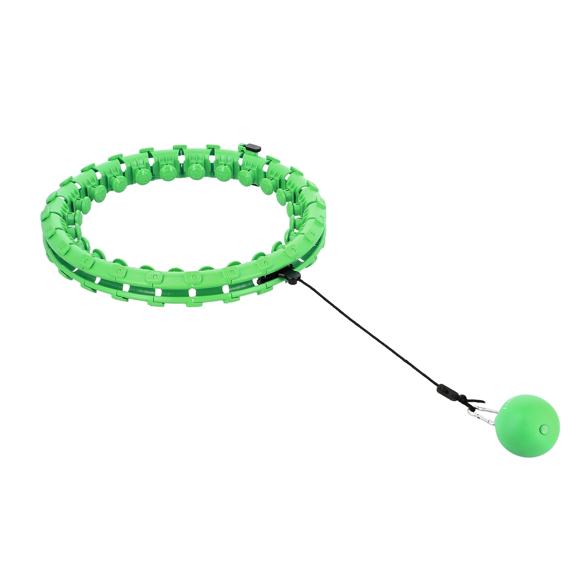 Weighted Hula Hoop with Waist Support, Green/Red