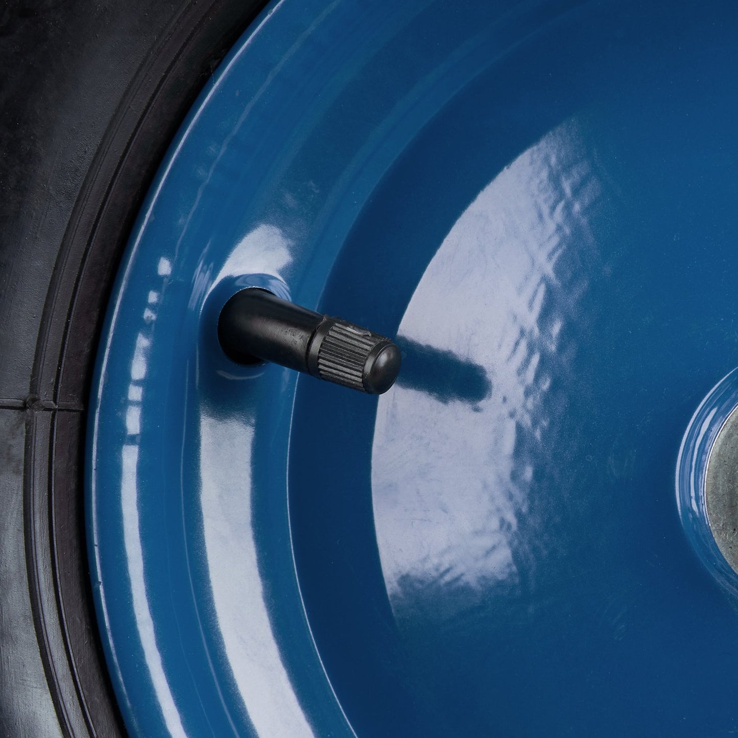 Wheelbarrow Wheel with Blue Rim & Axle