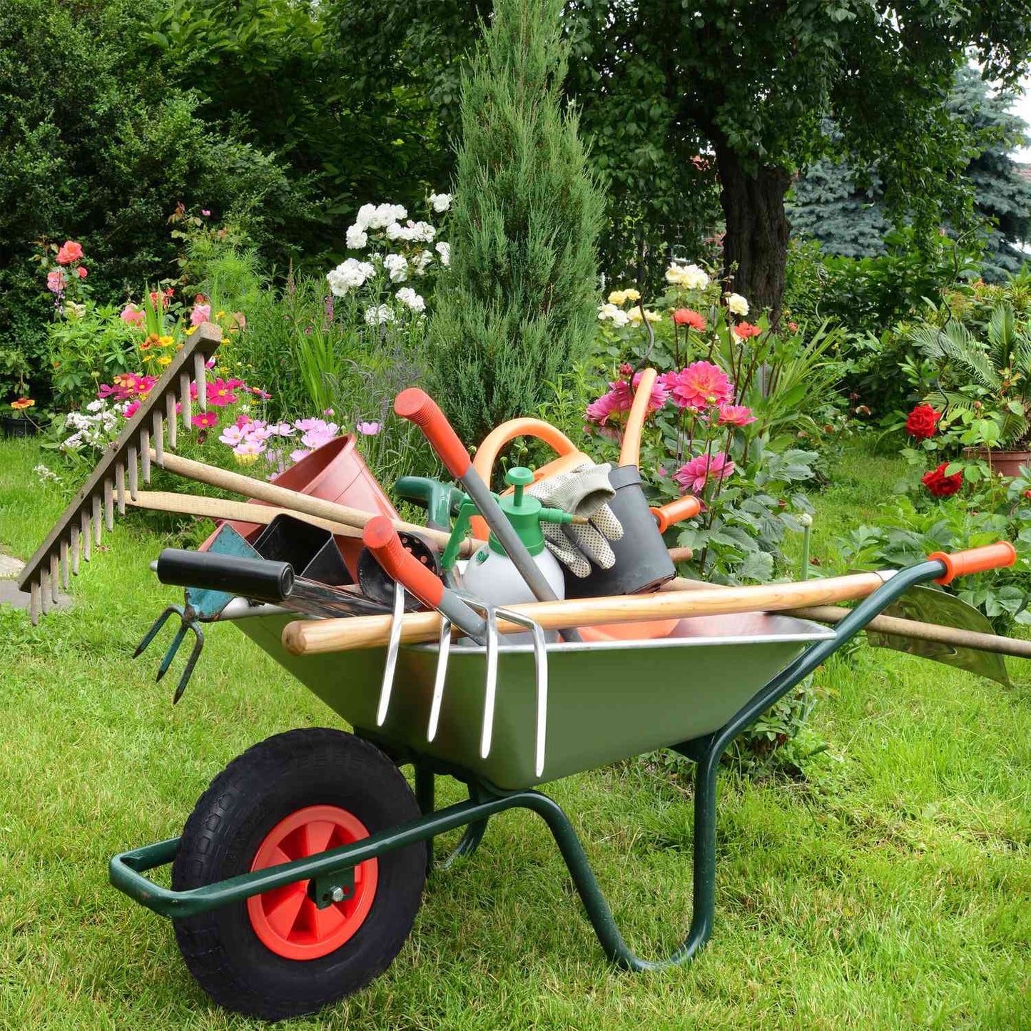 Wheelbarrow wheel 3.50-6 with profile