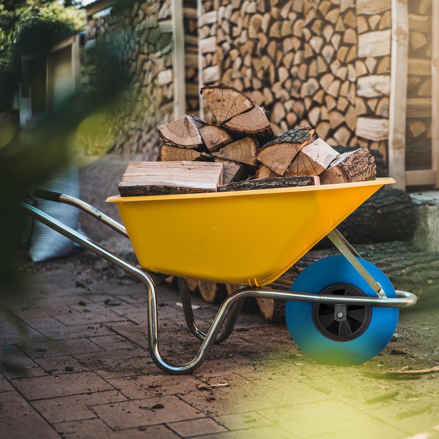Wheel for wheelbarrow 3.50-6 in blue/black