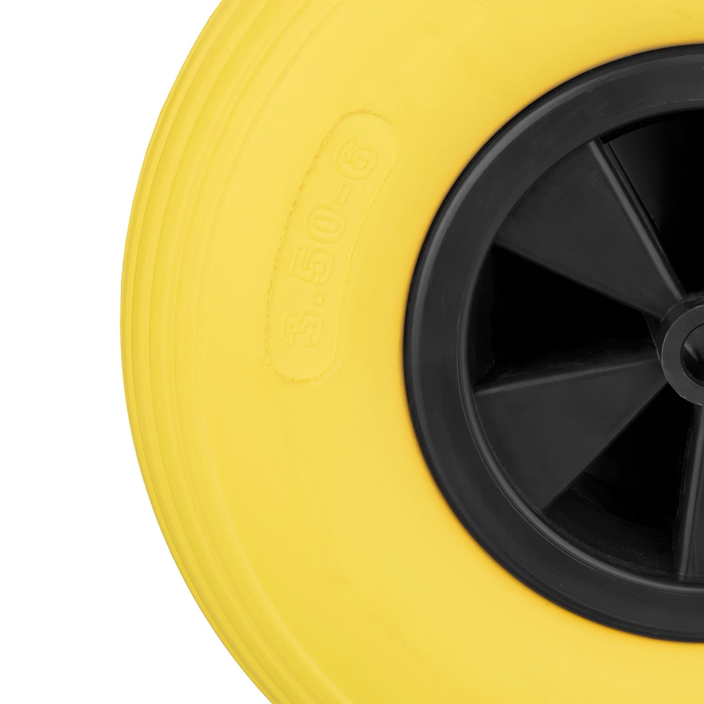 Wheel for wheelbarrow 3.50-6 in yellow/black