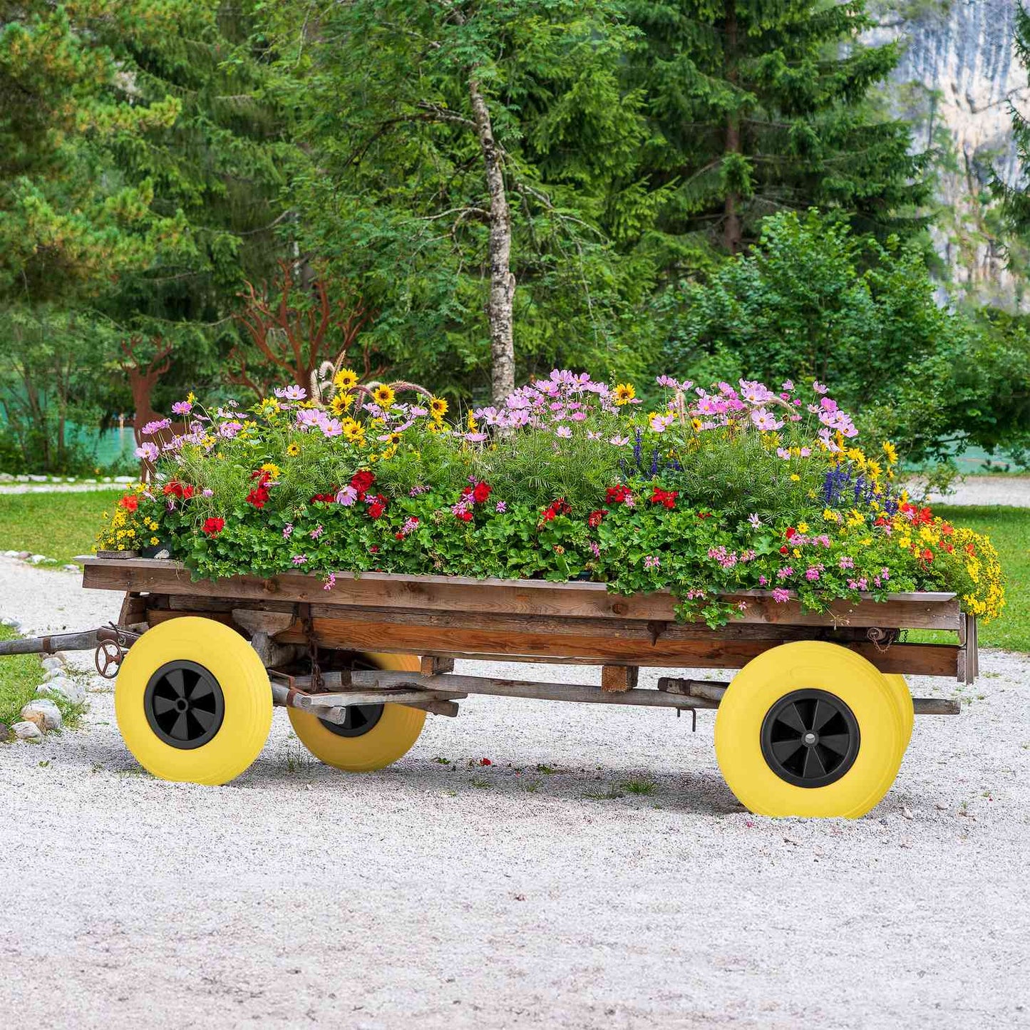 Wheel for wheelbarrow 3.50-6 in yellow/black
