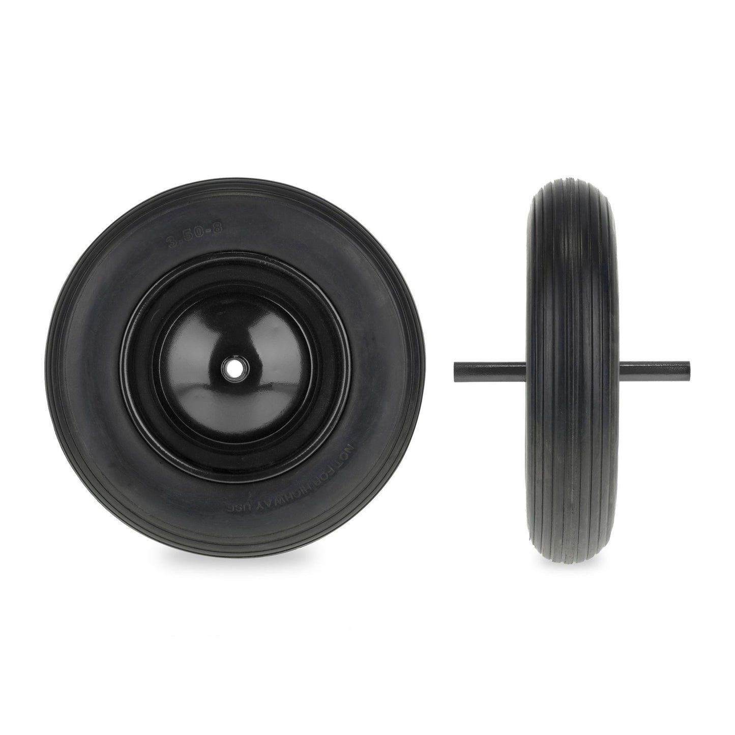 Wheel for wheelbarrow 3.50-8 with fixed axle