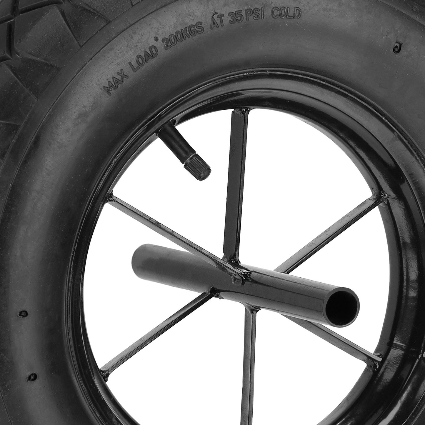 Wheel for wheelbarrow 4.80 4.00-8 with axle