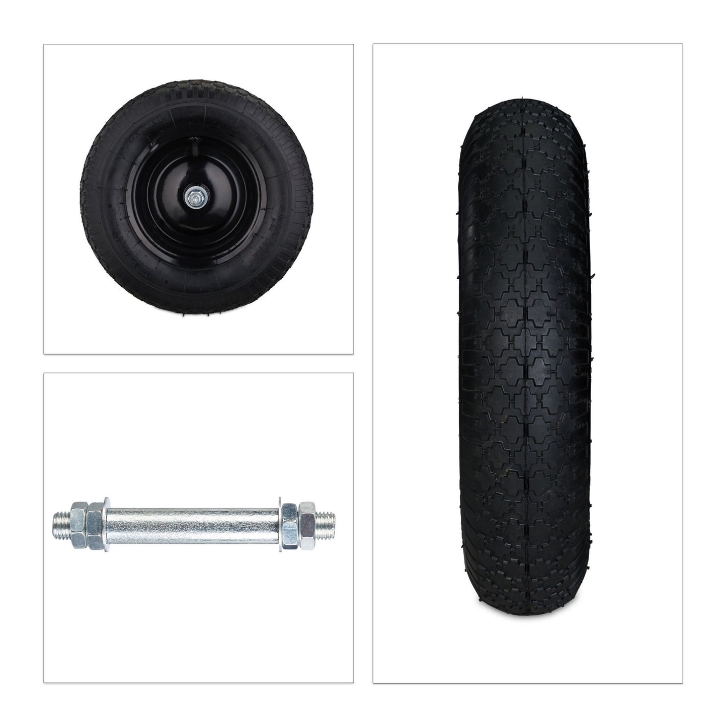 Wheel for wheelbarrow 4.80 4.00-8 with axle