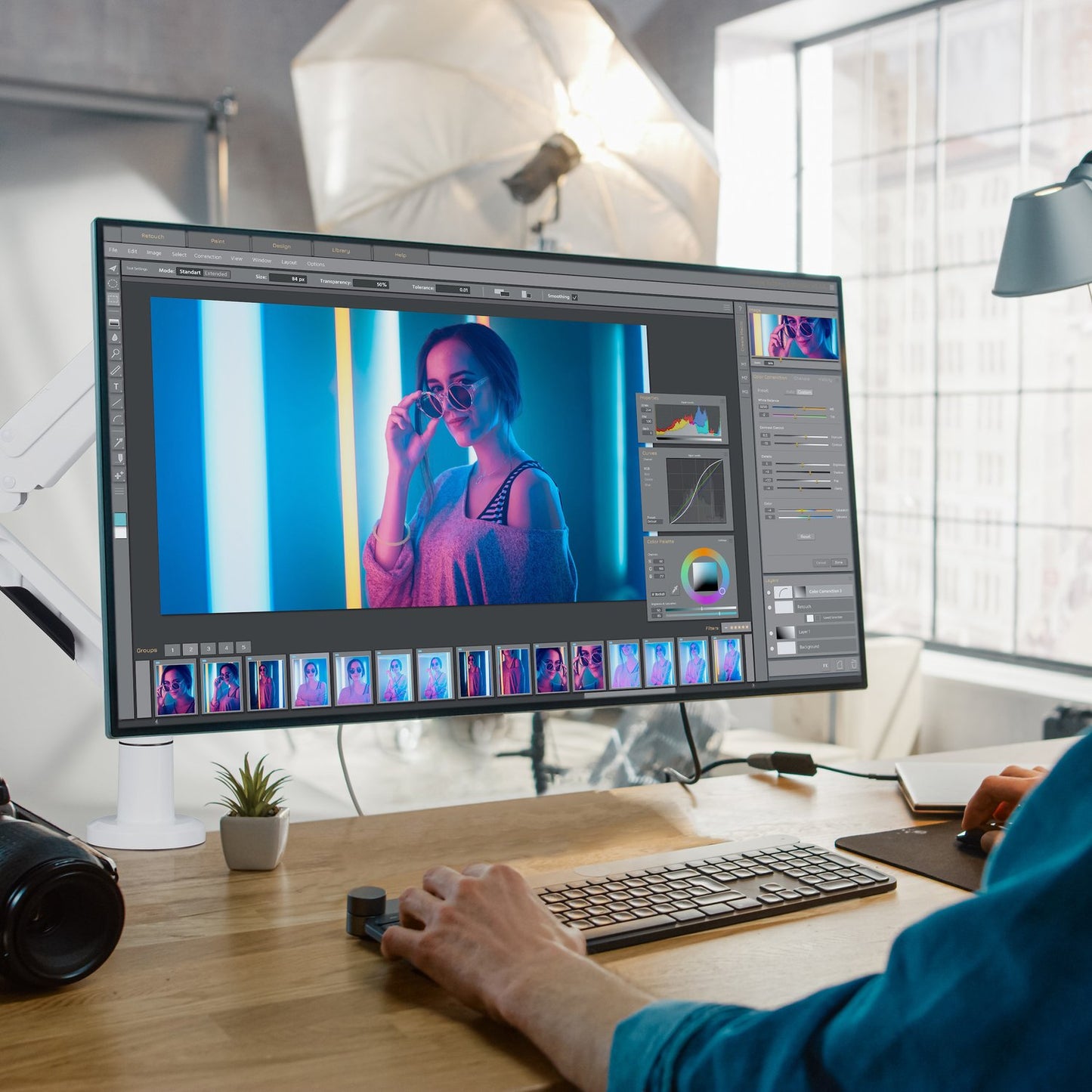 White Monitor Screen Holder