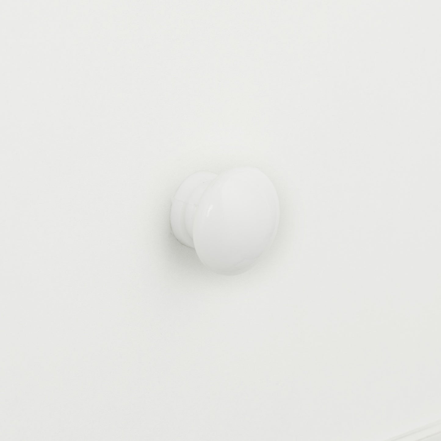 White Narrow Bedside Table with 2 Drawers