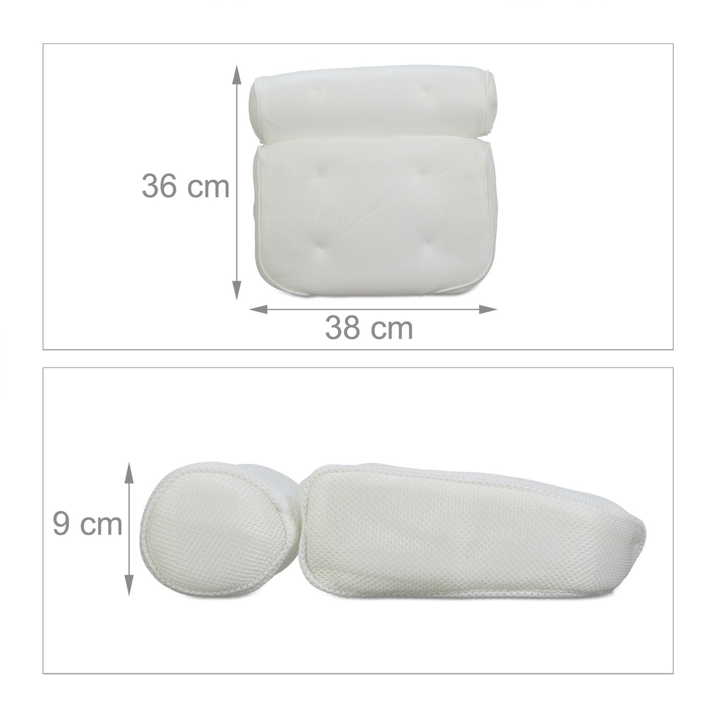 White bath pillow