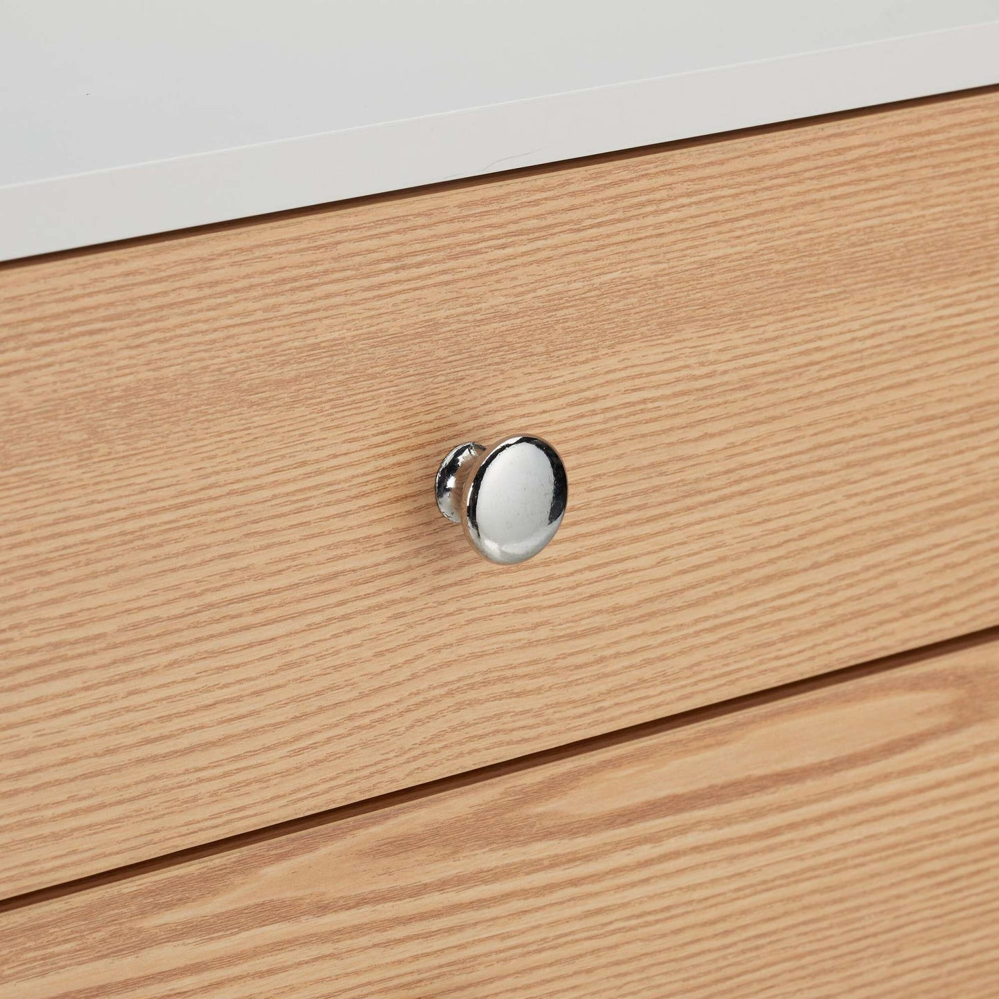 White bedside table with 2 drawers