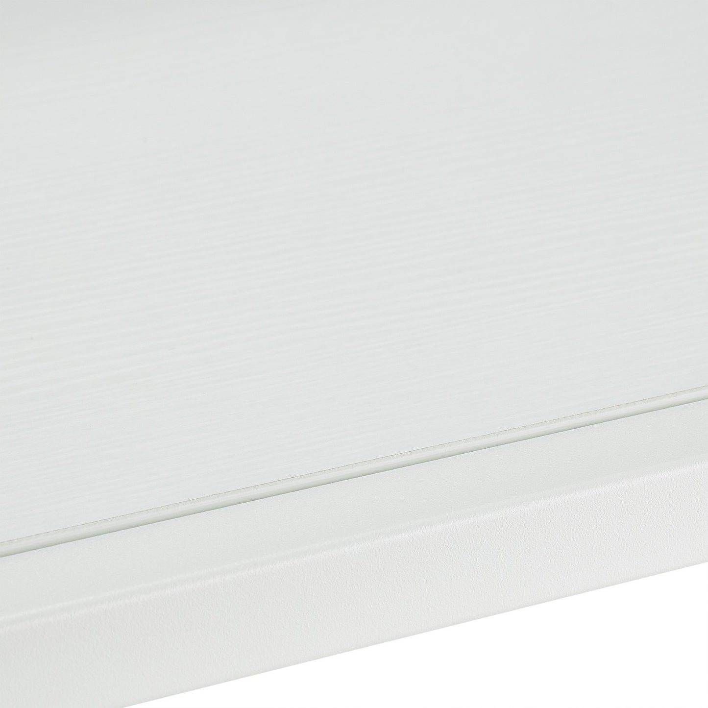 White coffee table with glass top