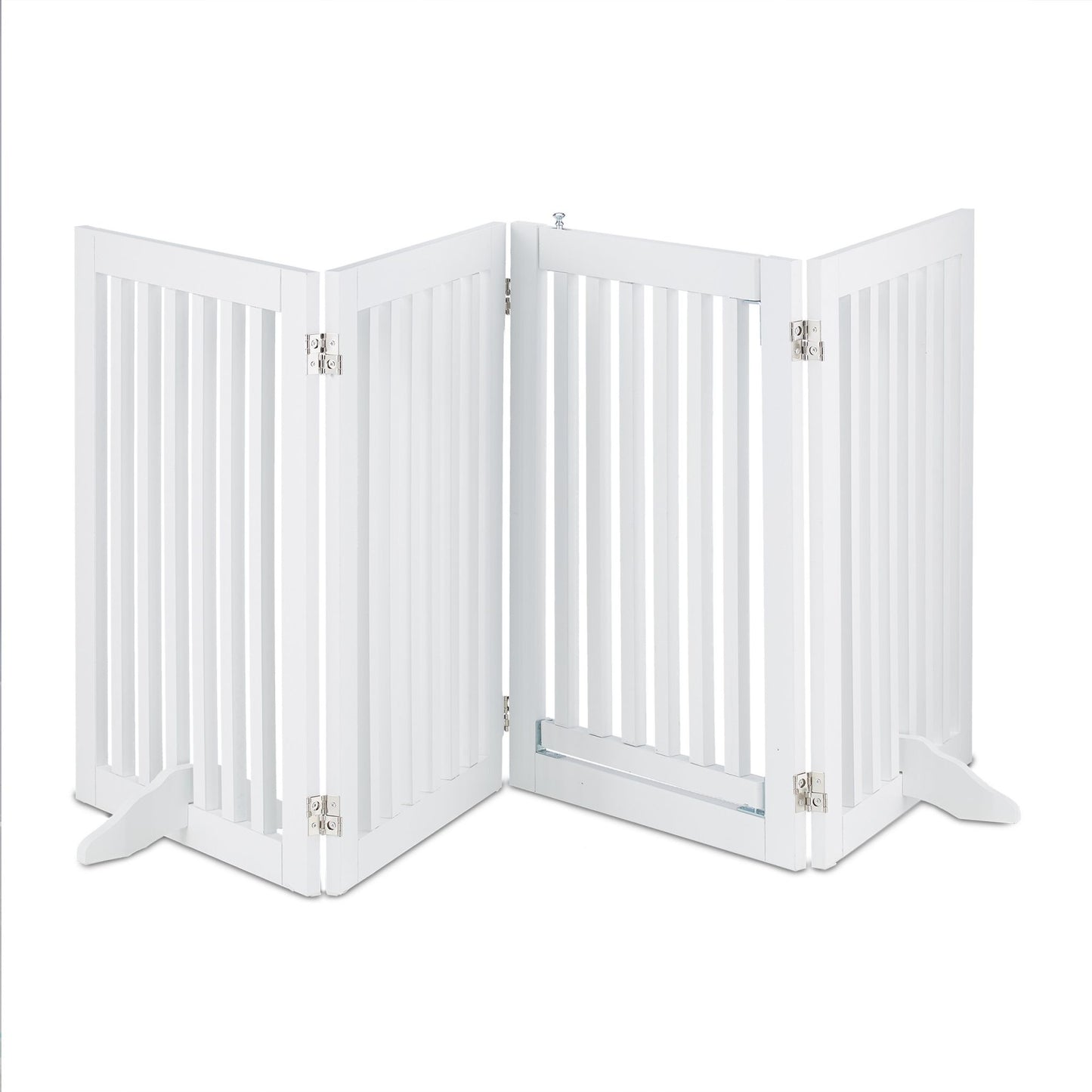 White security gate with door 70 cm