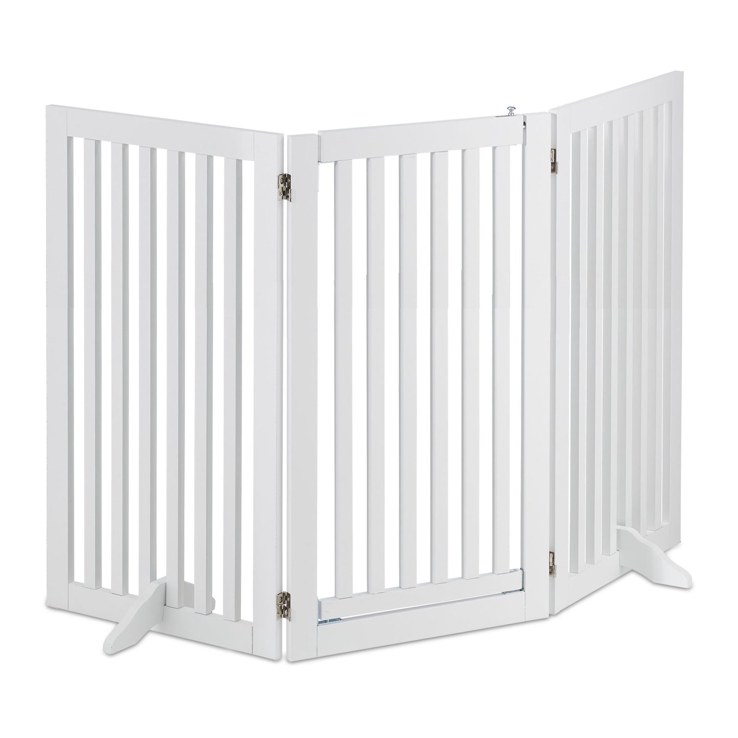 White security gate with door 92 cm