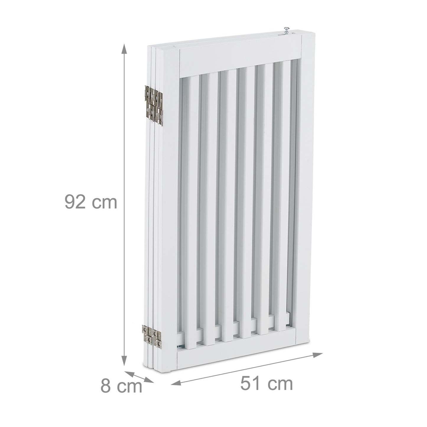 White security gate with door 92 cm