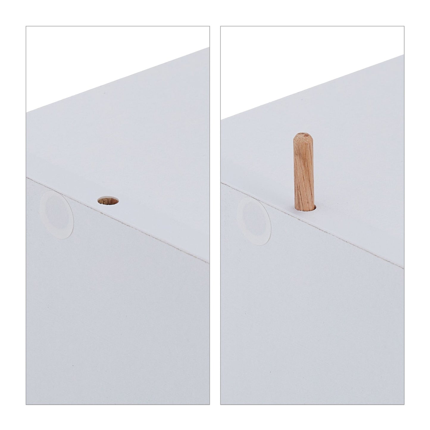 White shoe shelf with 2 shelves