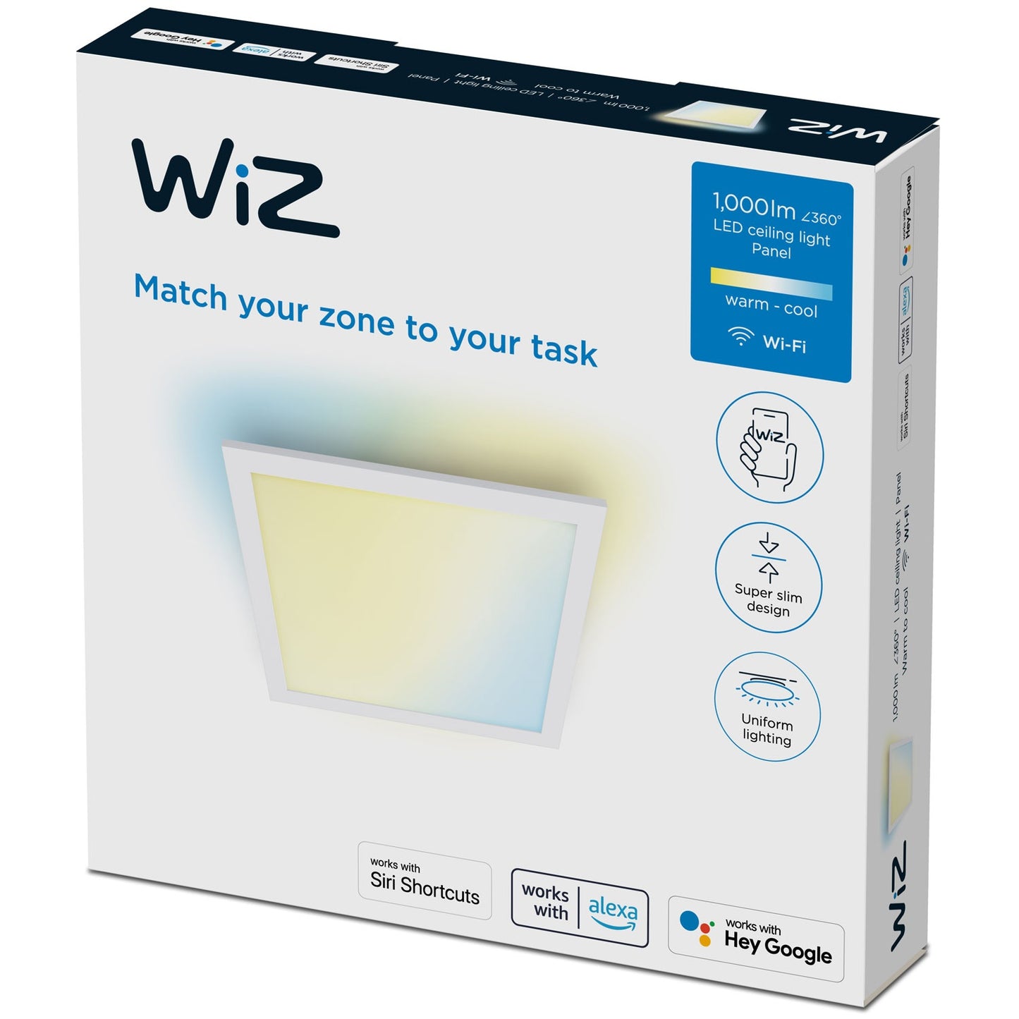 WiFi Panel Square 12W 1000ml Warm-cold white White
