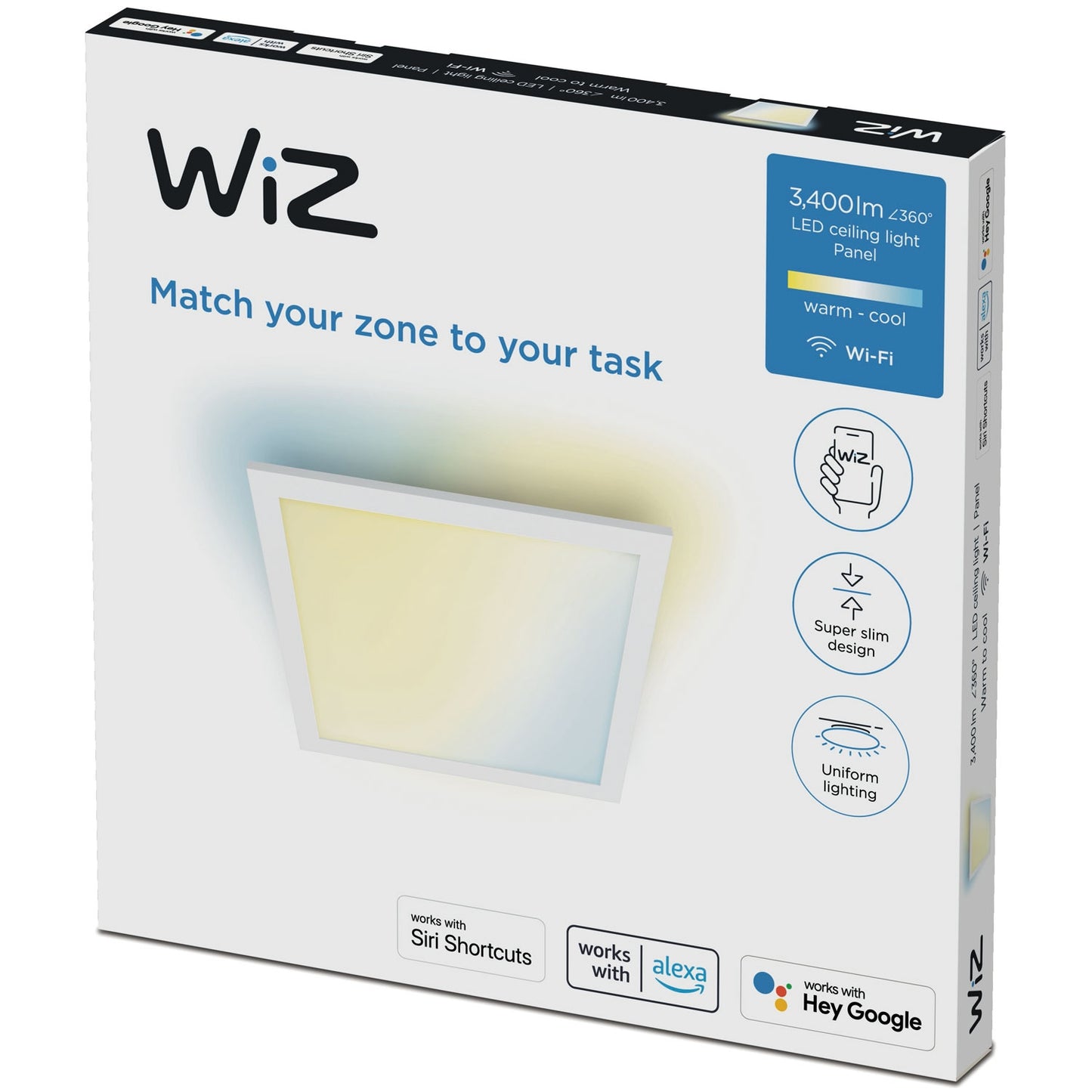 WiFi Panel Square 36W 3400lm Warm-cool white