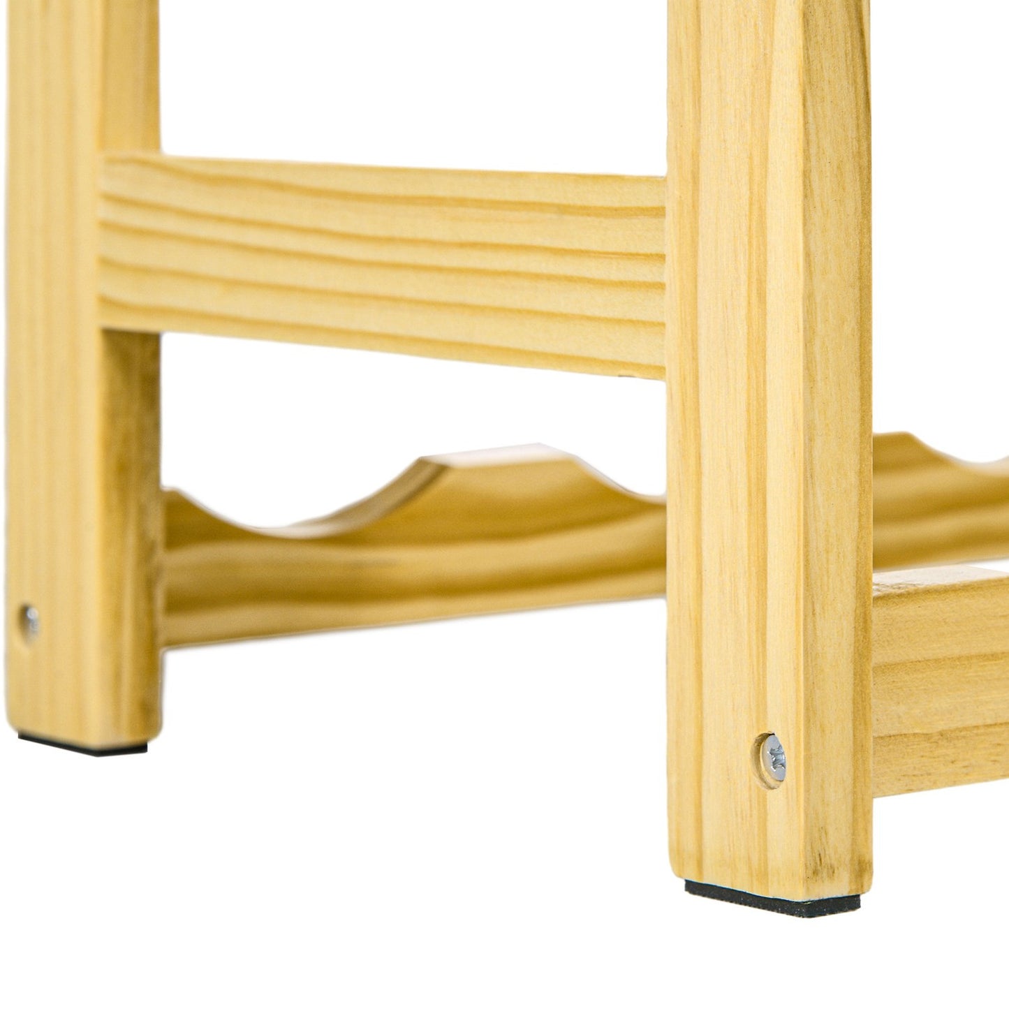 Wooden wine rack, 42 bottles, 7 levels, tip protection