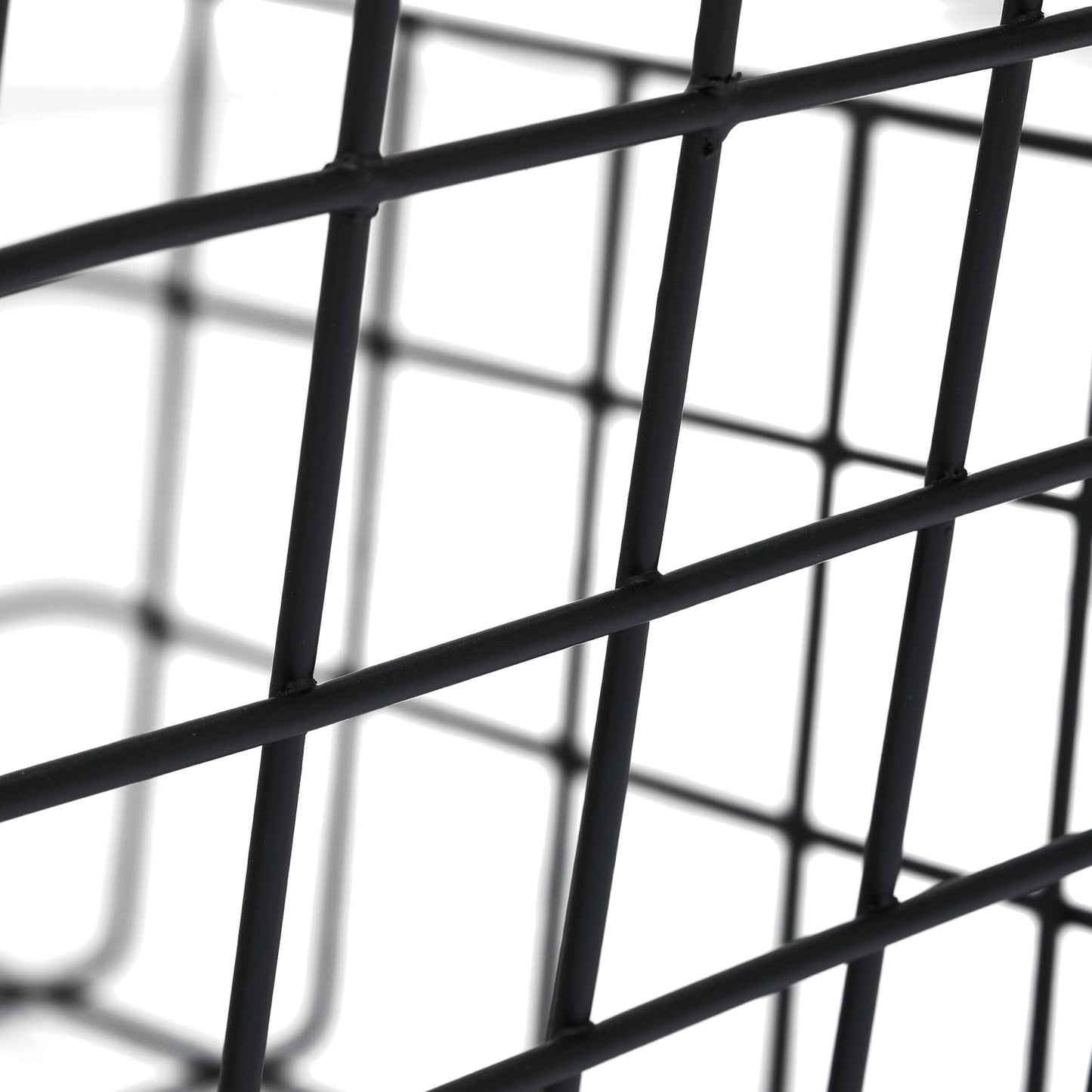 Wire Storage Baskets, Set of 2 with Wooden Handles