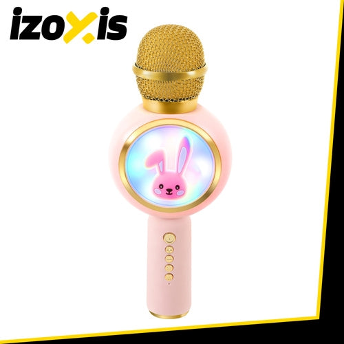 Wireless Bluetooth Karaoke Microphone for Kids, Pink