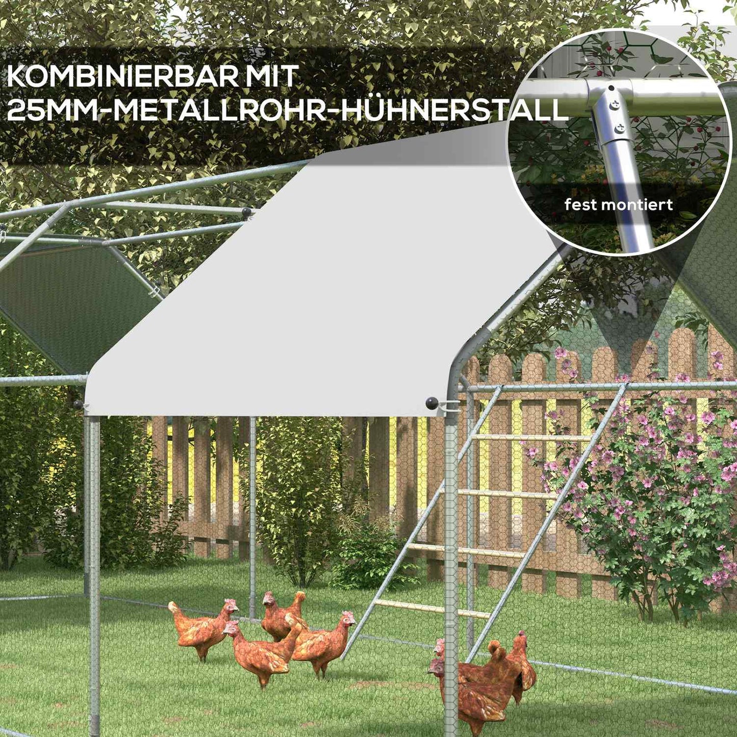 Wooden chicken playground ladder - 140 x 86 cm, natural wood