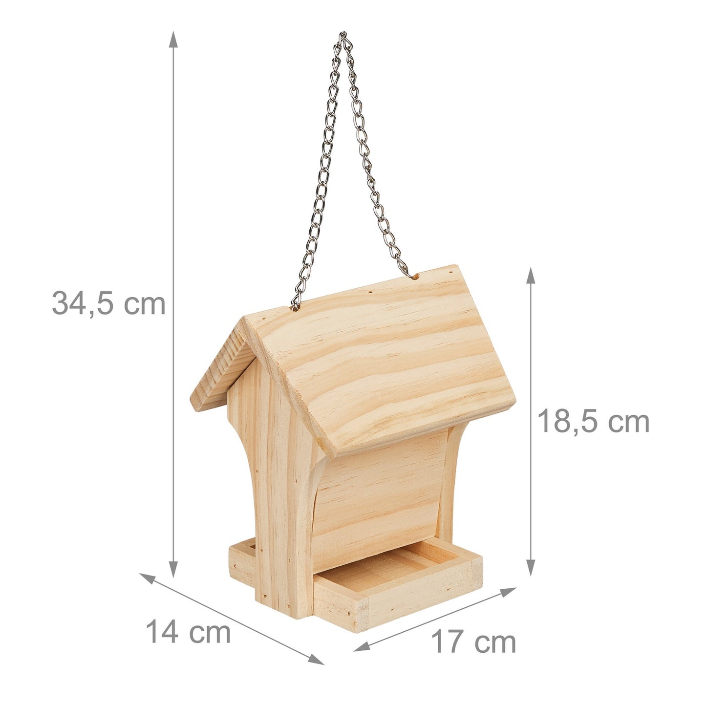 Wooden bird feeder
