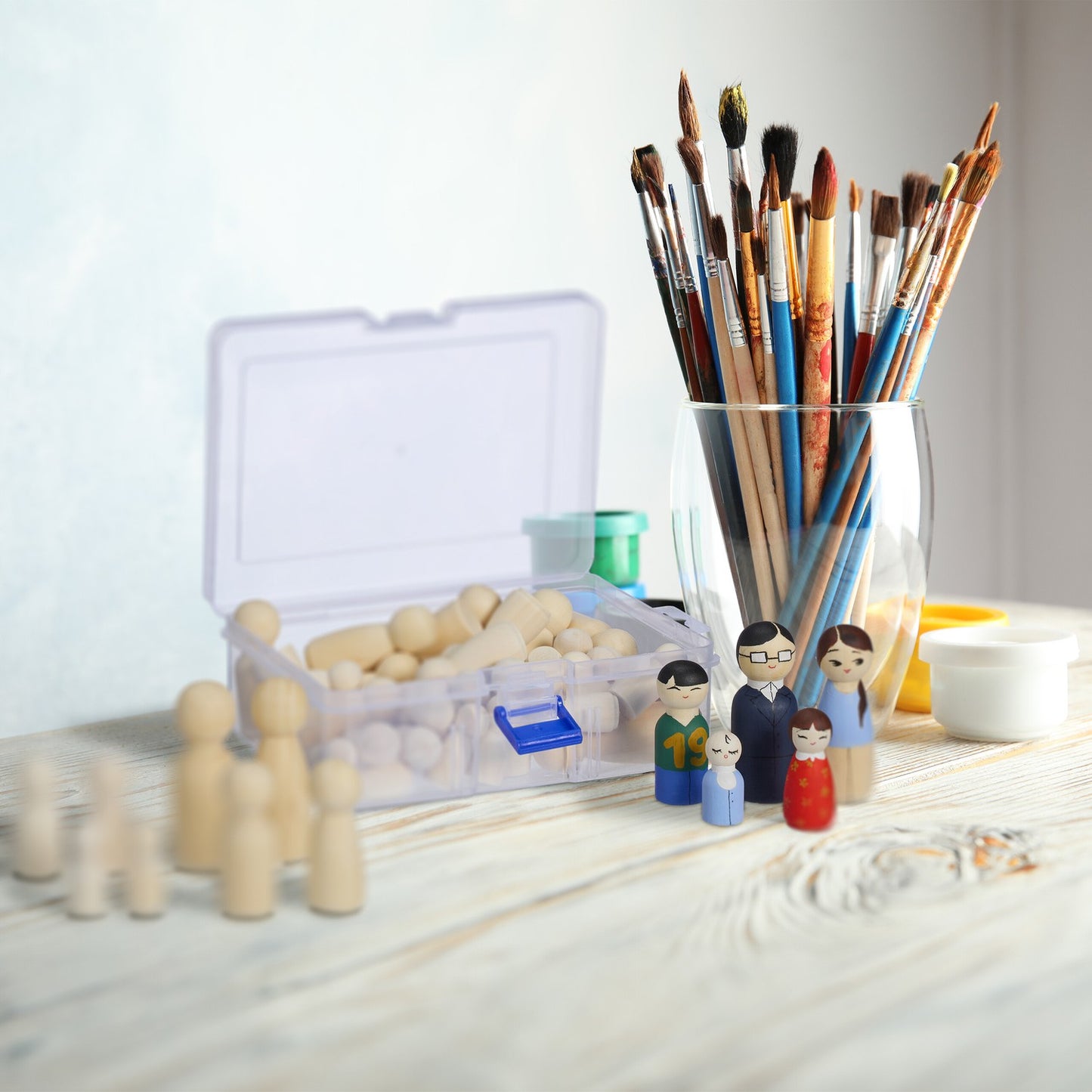 Wooden figures to paint 100 sets